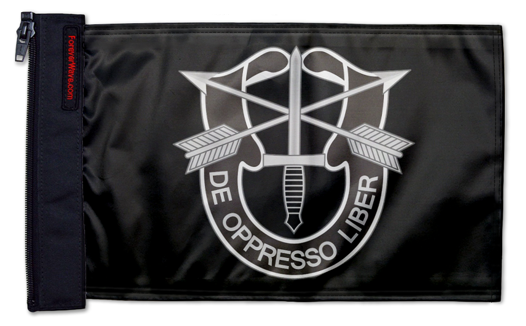 Special Forces 12"x18" Forever Wave Flag for Jeep Wrangler JLU 4-Door 2018-Present