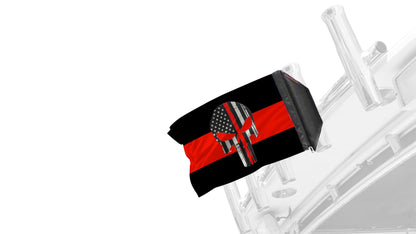 Thin Red Line Punisher 12"x18" Forever Wave Flag