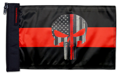Thin Red Line Punisher 12"x18" Forever Wave Flag for Jeep Wrangler JLU 4-Door 2018-Present