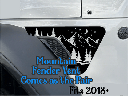 Fender Vent Decal - Mountain Style 1
