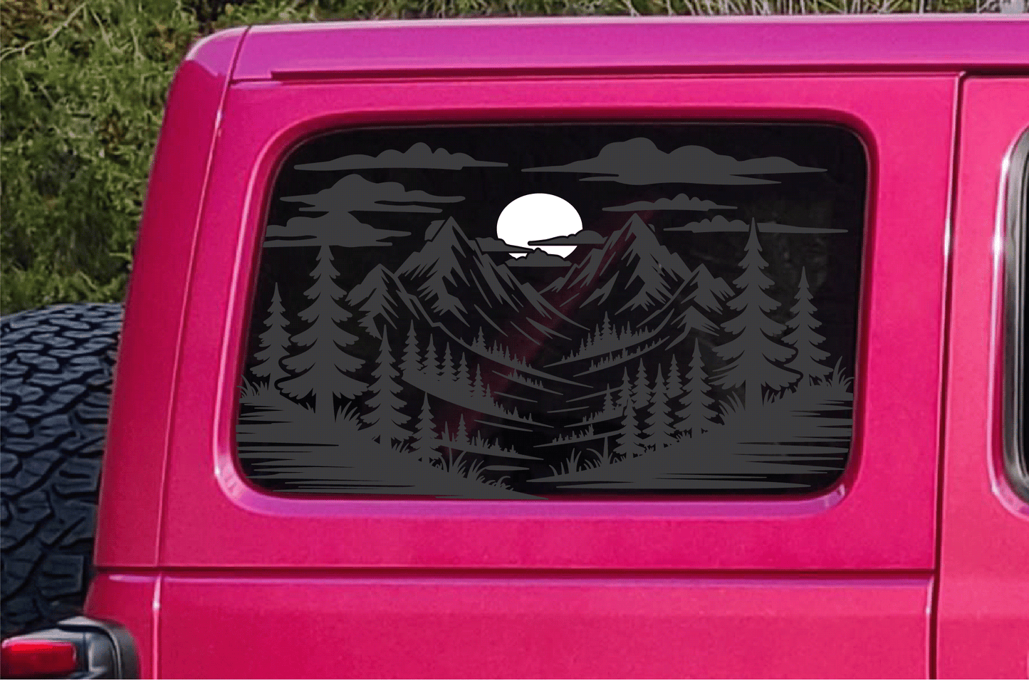 Night Mountain Scene Rear Windows