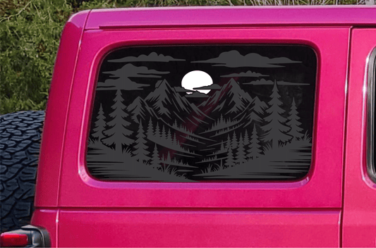 Night Mountain Scene Rear Windows