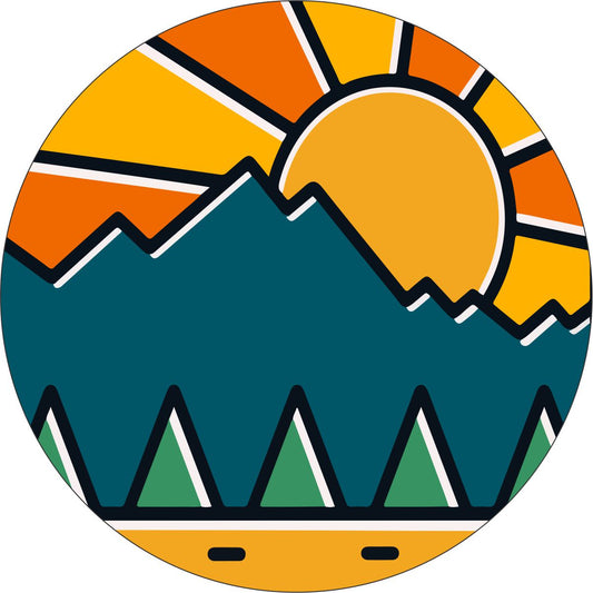 Mountain Camping Outdoors Spare Tire Cover for Jeep, Bronco, RV, Camper, Trailer, & More