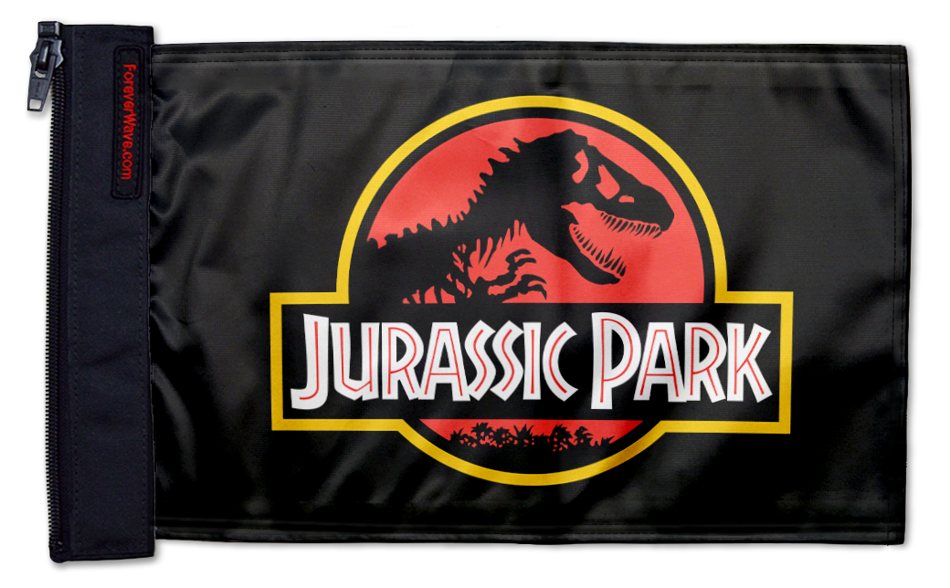 Jurassic Park 12"x18" Forever Wave Flag for Jeep Wrangler CJ-7 and CJ-8 1976-1986
