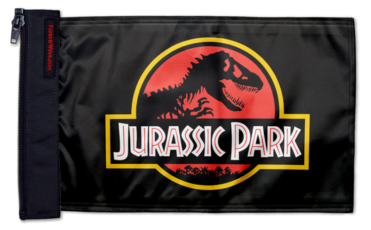 Jurassic Park 12"x18" Forever Wave Flag for Jeep Wrangler JLU 4-Door 2018-Present