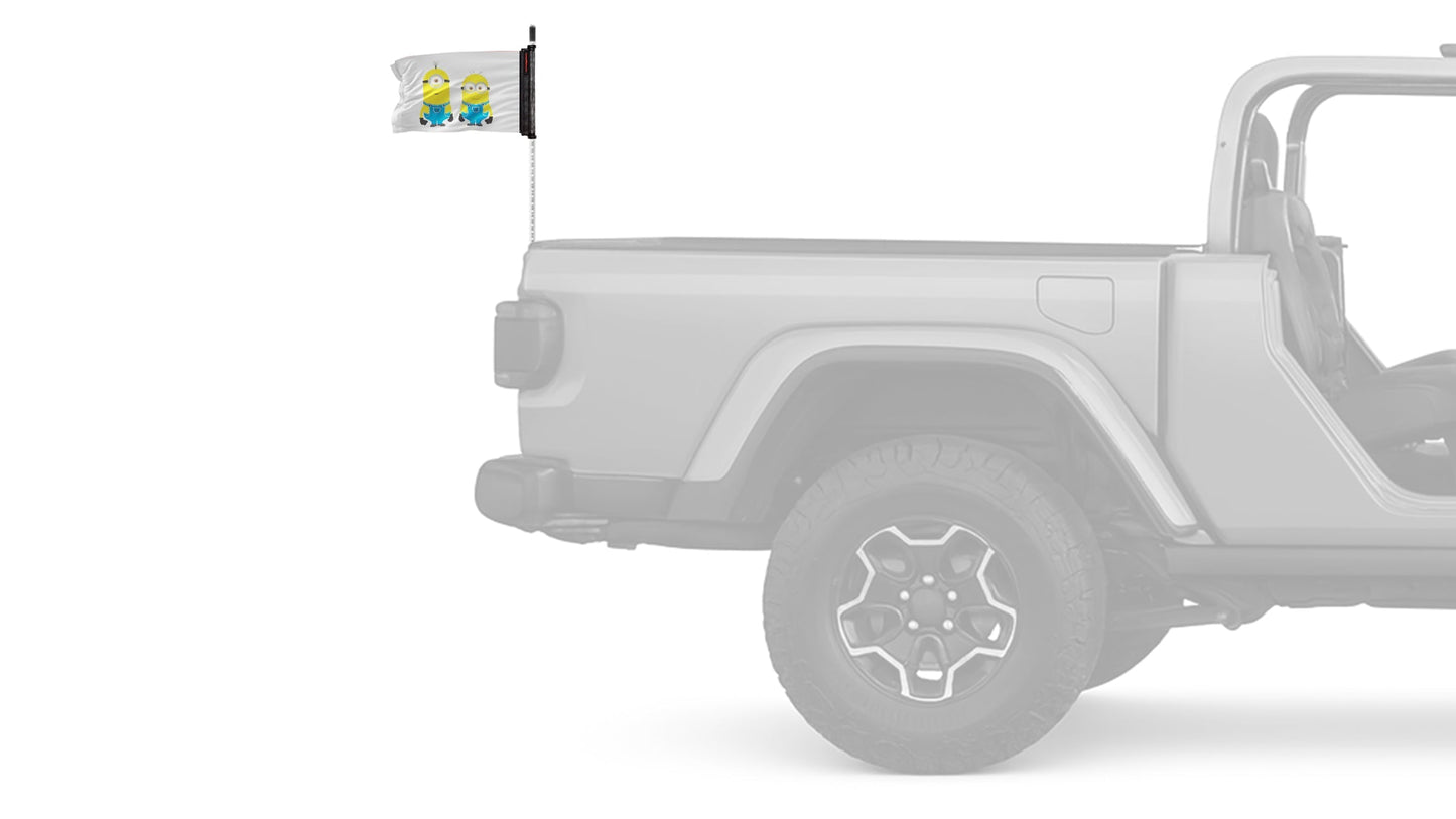 Minions 12"x18" Forever Wave Flag for Jeep Wrangler JLU 4-Door 2018-Present