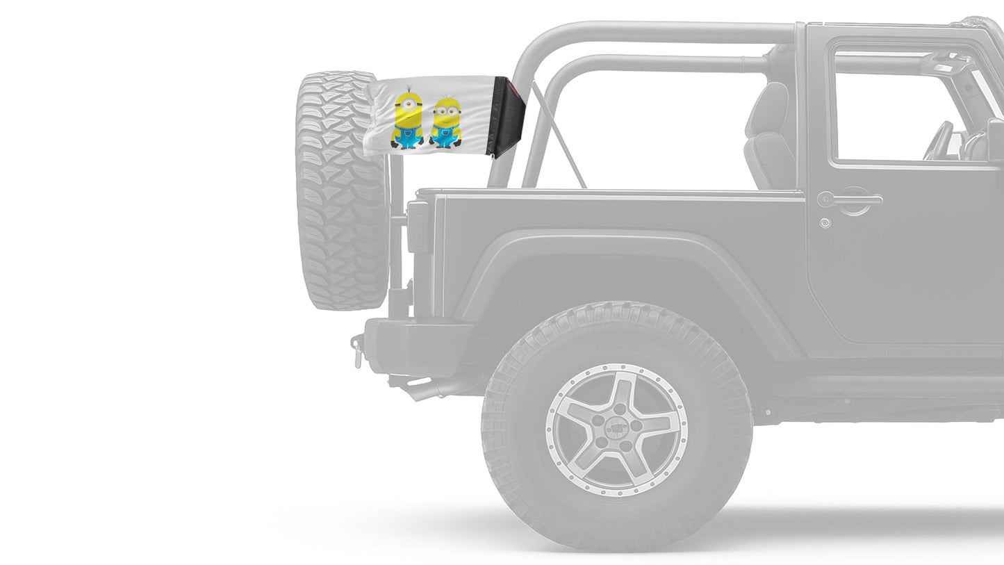 Minions 12"x18" Forever Wave Flag for Jeep Wrangler JKU 4-Door 2007-2018