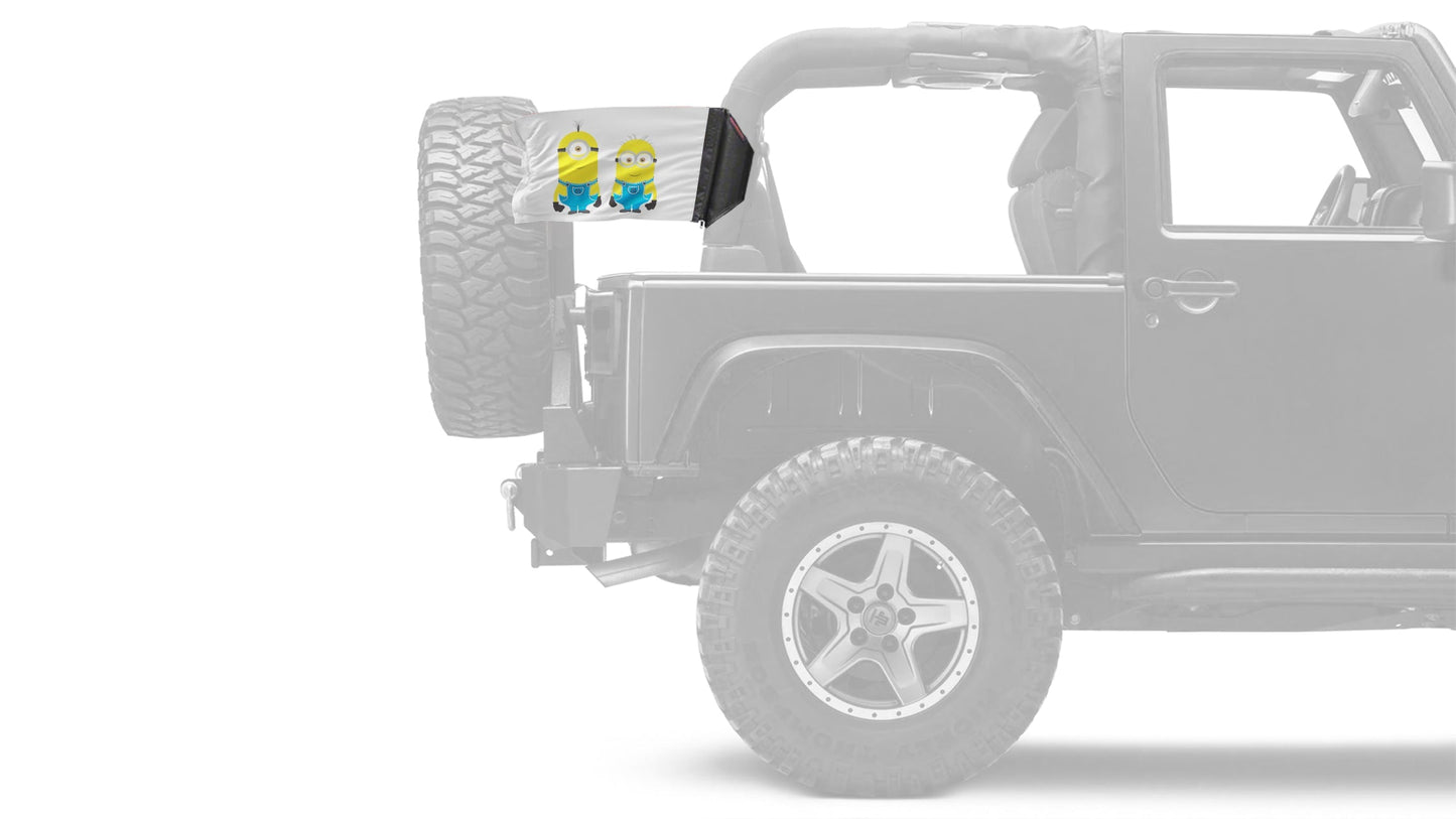 Minions 12"x18" Forever Wave Flag for Jeep Wrangler TJ 1996-2006