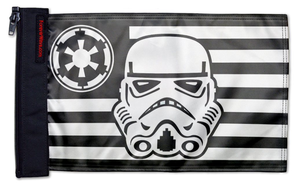 Star Wars Stormtrooper Imperial 12"x18" Forever Wave Flag for Jeep Wrangler JLU 4-Door 2018-Present