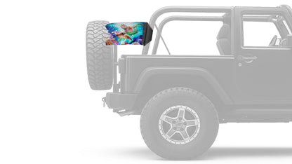 Sea Turtles 12"x18" Forever Wave Flag for Jeep Wrangler JKU 4-Door 2007-2018
