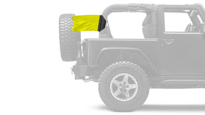Solid Yellow "Q" 12"x18" Forever Wave Flag for Jeep Wrangler YJ 1986-1995