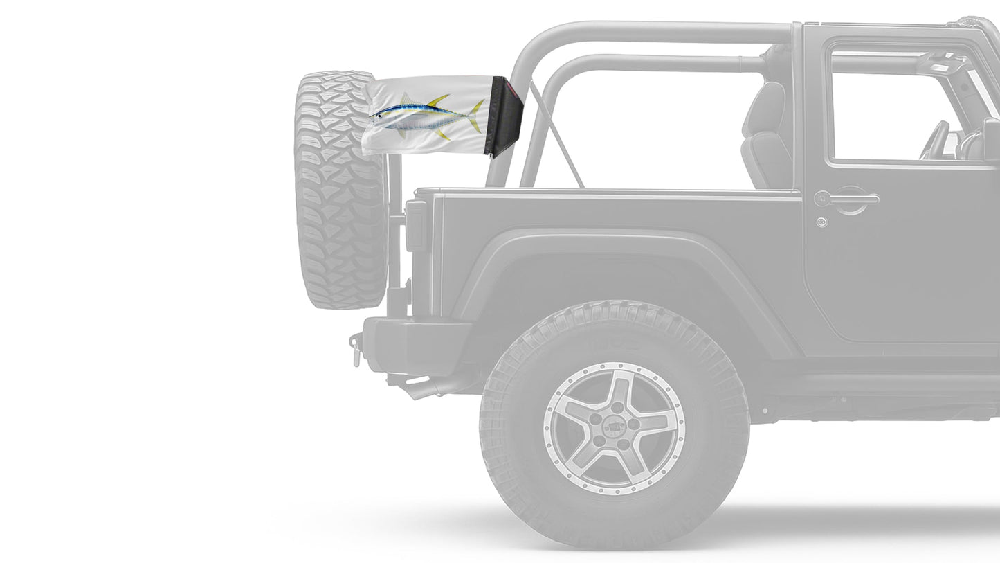 Tuna 12"x18" Forever Wave Flag for Jeep Wrangler JKU 4-Door 2007-2018
