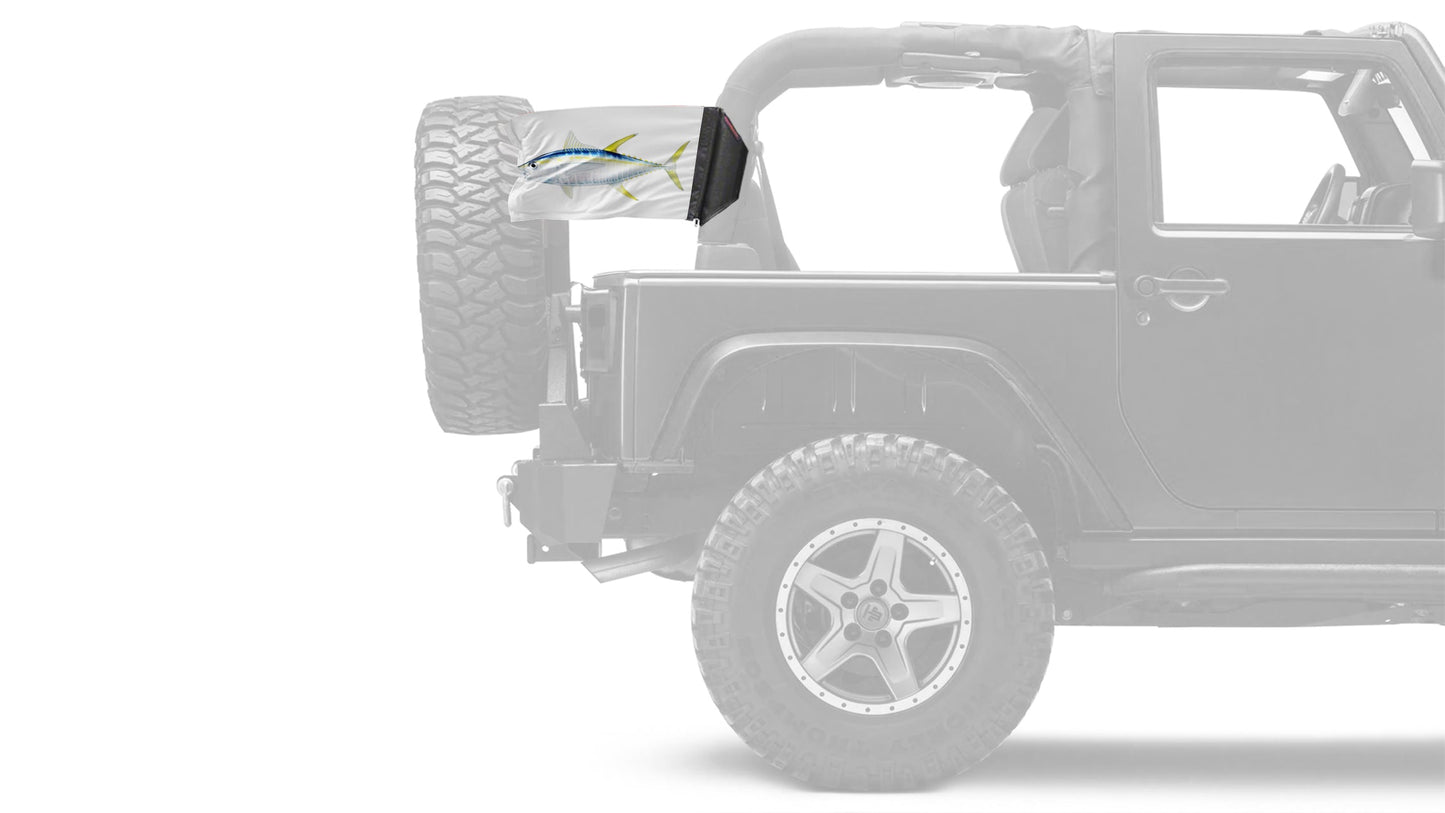 Tuna 12"x18" Forever Wave Flag for Jeep Wrangler JLU 4-Door 2018-Present