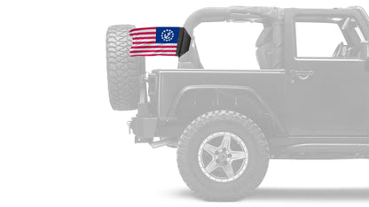 US Nautical Yacht Ensign 12"x18" Forever Wave Flag for Jeep Wrangler JLU 4-Door 2018-Present