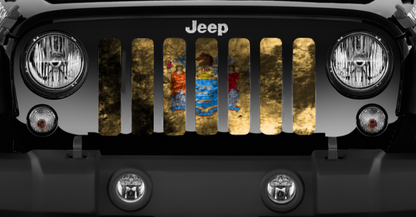 New Jersey Grunge State Flag Grille Insert
