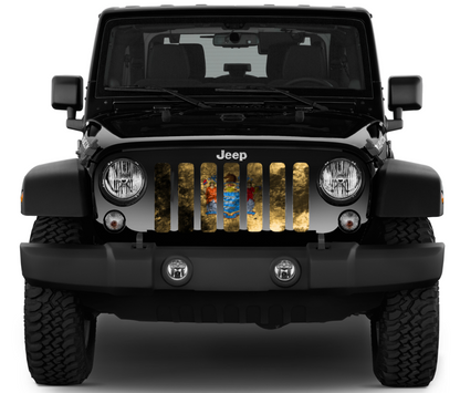 New Jersey Grunge State Flag Grille Insert