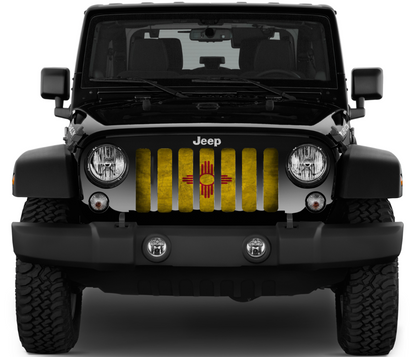 New Mexico Grunge State Flag Grille Insert
