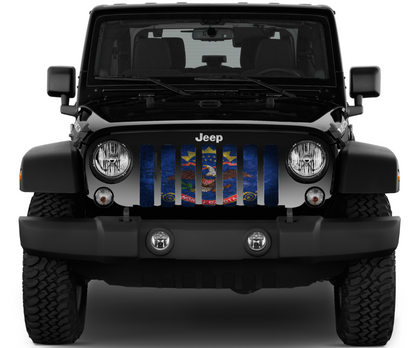 North Dakota Grunge State Flag Grille Insert