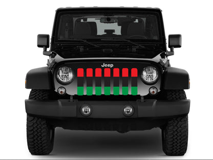 Pan African Flag Jeep Grille Insert