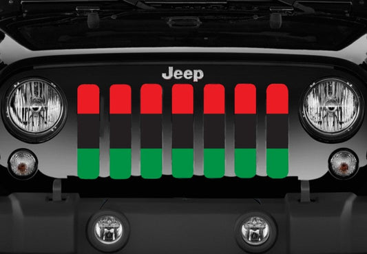 Pan African Flag Jeep Grille Insert