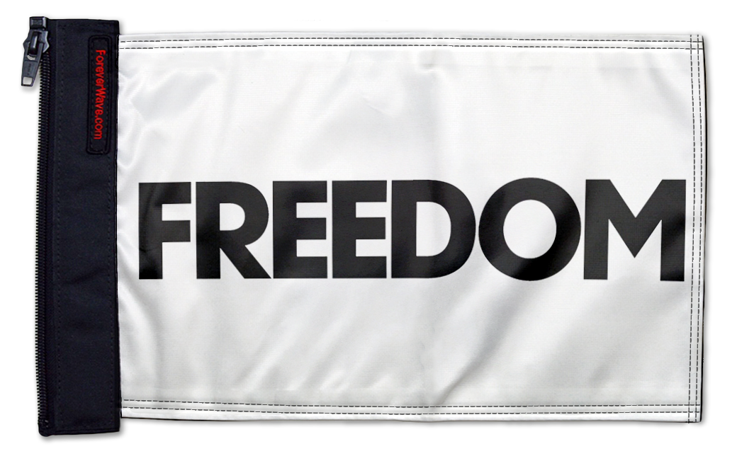Freedom 12"x18" Forever Wave Flag for Jeep Wrangler CJ-7 and CJ-8 1976-1986
