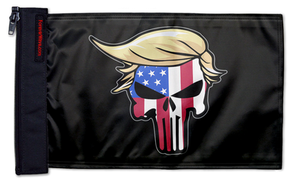 Trump Punisher 12"x18" Forever Wave Flag for Jeep Wrangler JKU 4-Door 2007-2018