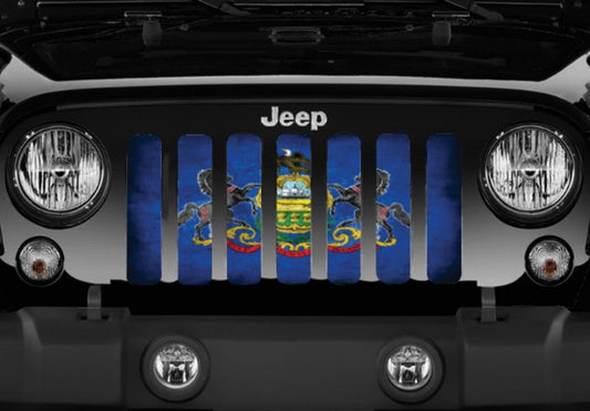 Pennsylvania Grunge State Flag Grille Insert