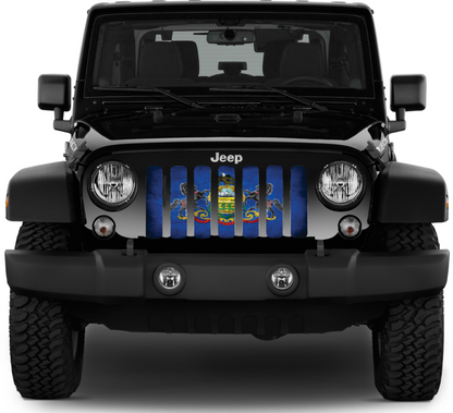 Pennsylvania Grunge State Flag Grille Insert
