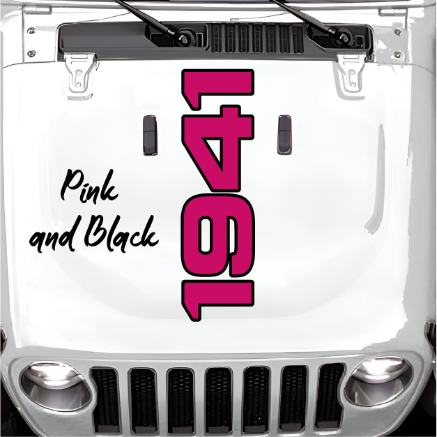 1941 Large Decal for Hood- Double Color