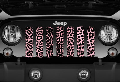 Platinum Pink Cheetah Print Grille Insert