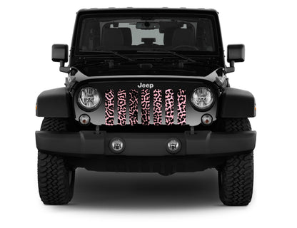 Platinum Pink Cheetah Print Grille Insert