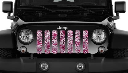 Pink Leopard Print Grille Insert