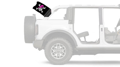 Pink Pirate 12"x18" Forever Wave Flag