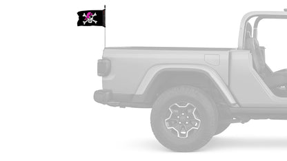 Pink Pirate 12"x18" Forever Wave Flag