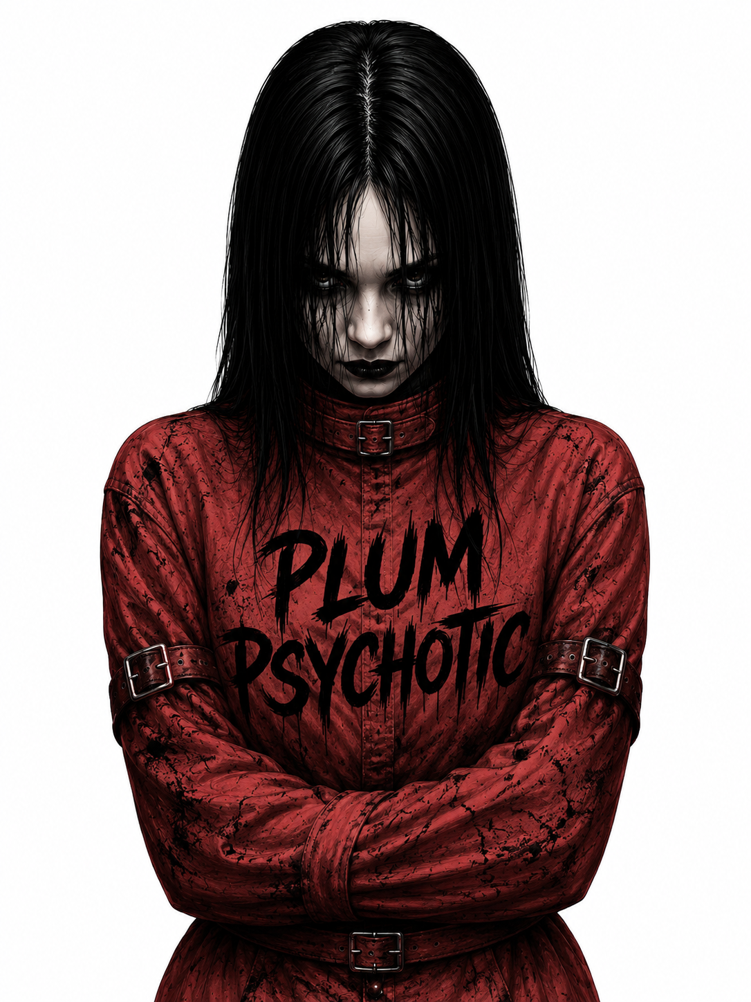 Plum Psychotic Door Decals - Pair