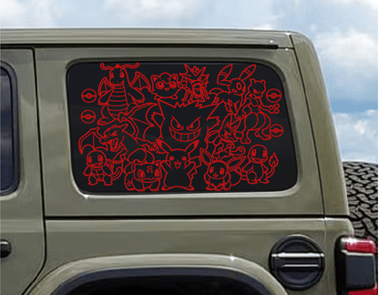 Red Pokemon Back Windows and hood names