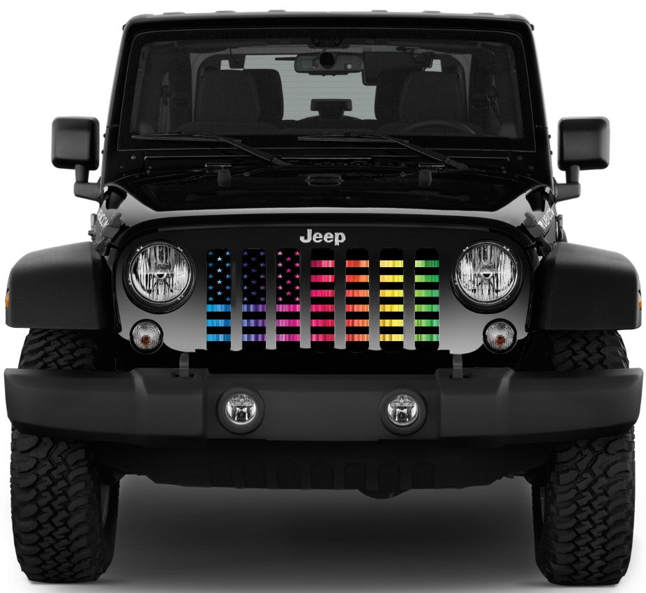 Platinum Pride American Flag Grille Insert
