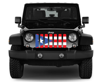 Puerto Rico Flag Grille Insert