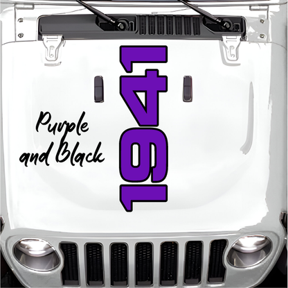 1941 Large Decal for Hood- Double Color