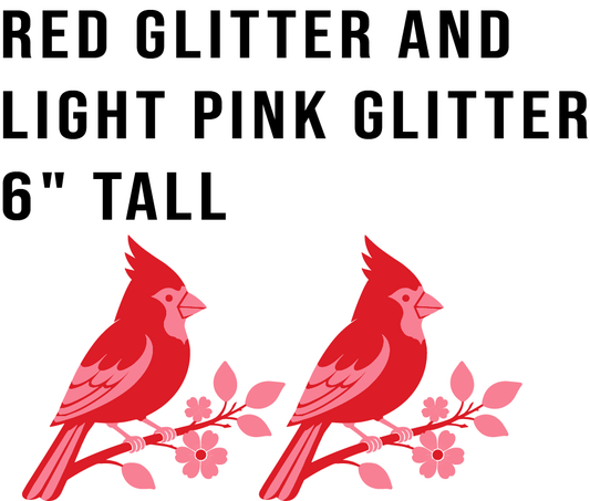 Custom Glitter Cardinals