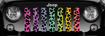 Platinum Rainbow Cheetah Print Grille Insert