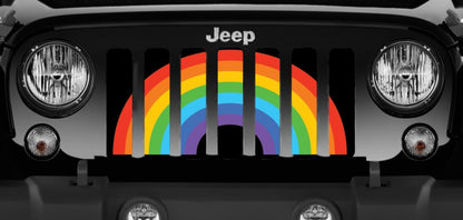 Platinum Rainbow Pride Flag Grille Insert