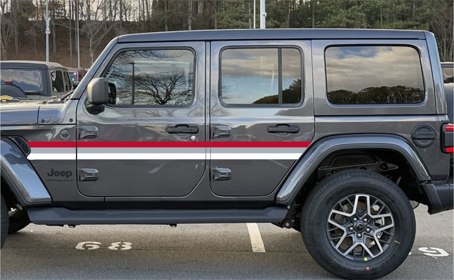 Retro Side Graphic Stripes