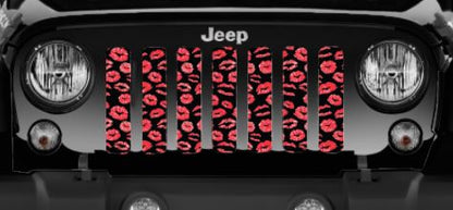 Red Lip Kisses Grille Insert