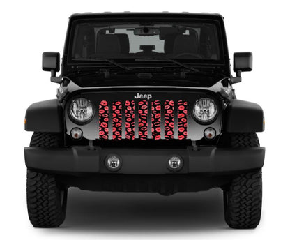 Red Lip Kisses Grille Insert