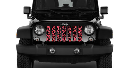 Red Lip Kisses Grille Insert