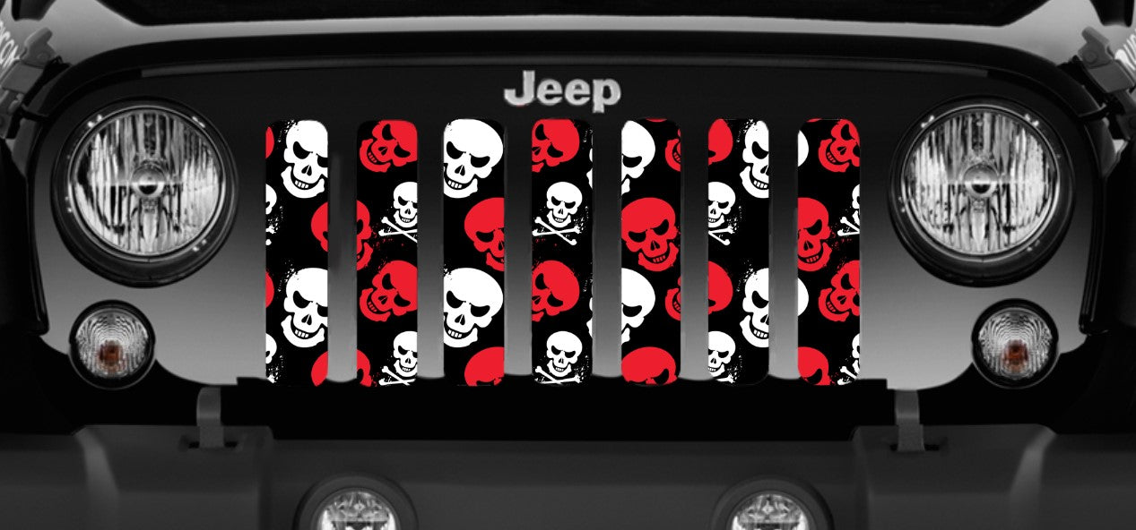 Skulls (Red) Grille Insert