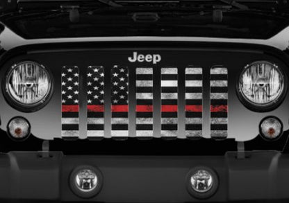Red Steel - Thin Red Line Grille Insert for Firemen Fire Departments