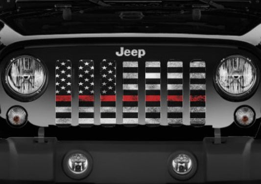 Red Steel - Thin Red Line Grille Insert for Firemen Fire Departments