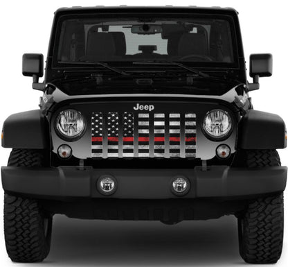 Red Steel - Thin Red Line Grille Insert for Firemen Fire Departments